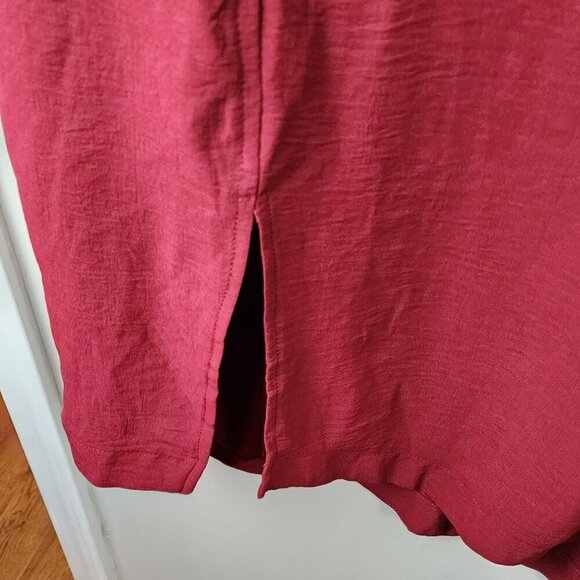 Umgee sz XL women burgundy red relaxed fir tunic dress oversized - Picture 7 of 11